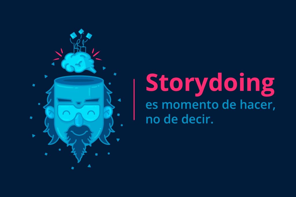 Storydoing ilustracion colores llamativos frase